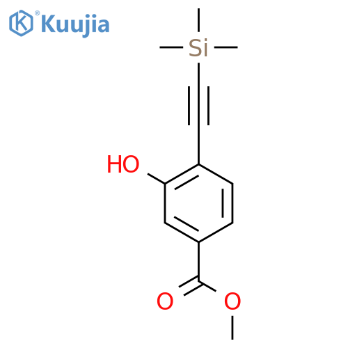 Methyl 3-hydroxy-4-((trimethylsilyl)ethynyl)benzoate structure