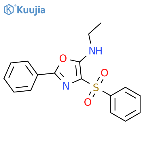 4-(benzenesulfonyl)-N-ethyl-2-phenyl-1,3-oxazol-5-amine structure