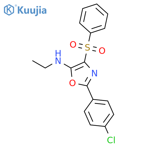 5-Oxazolamine, 2-(4-chlorophenyl)-N-ethyl-4-(phenylsulfonyl)- structure