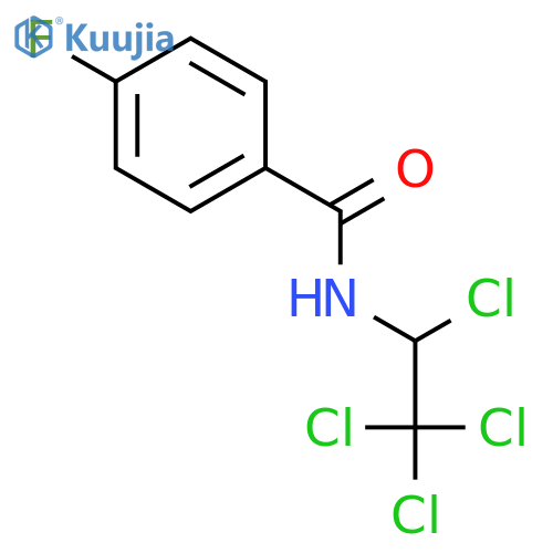 BENZAMIDE, 4-FLUORO-N-(1,2,2,2-TETRACHLOROETHYL)- structure