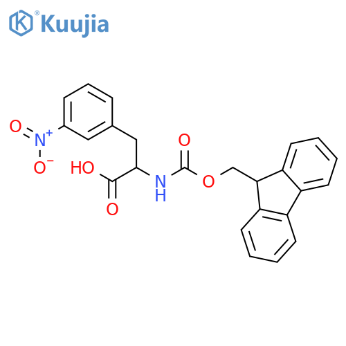 (2R)-2-(9H-fluoren-9-ylmethoxycarbonylamino)-3-(3-nitrophenyl)propanoic acid structure