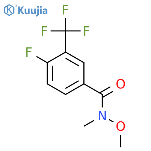Benzamide, 4-fluoro-N-methoxy-N-methyl-3-(trifluoromethyl)- structure