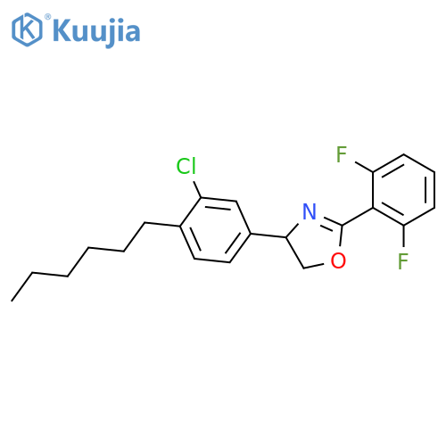 Oxazole, 4-(3-chloro-4-hexylphenyl)-2-(2,6-difluorophenyl)-4,5-dihydro- structure