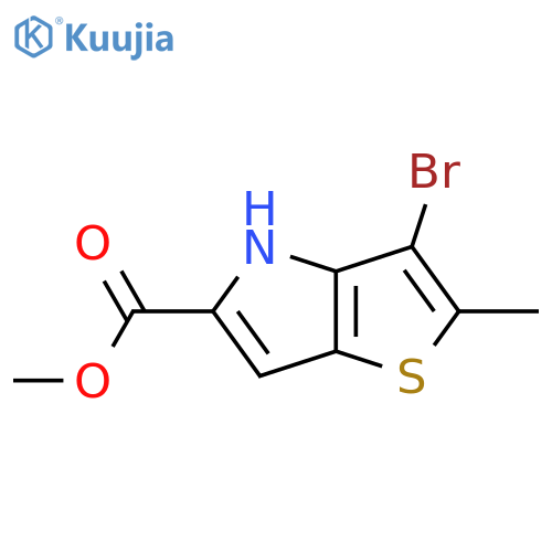 4H-Thieno[3,2-b]pyrrole-5-carboxylic acid, 3-bromo-2-methyl-, methyl ester structure