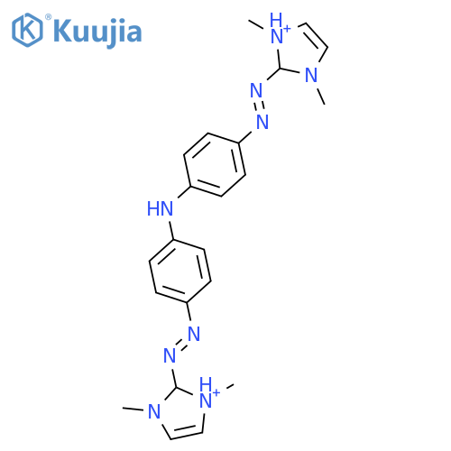 1H-IMIDAZOLIUM, 2,2'-[IMINOBIS(4,1-PHENYLENEAZO)]BIS[1,3-DIMETHYL- structure