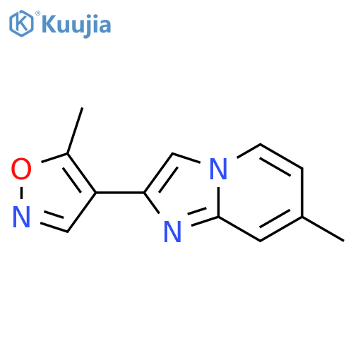 7-Methyl-2-(5-methyl-4-isoxazolyl)imidazo[1,2-a]pyridine structure