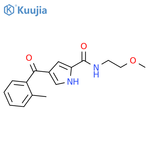 N-(2-methoxyethyl)-4-(2-methylbenzoyl)-1H-pyrrole-2-carboxamide structure