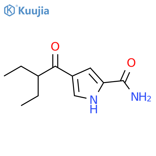 4-(2-ethylbutanoyl)-1H-pyrrole-2-carboxamide structure