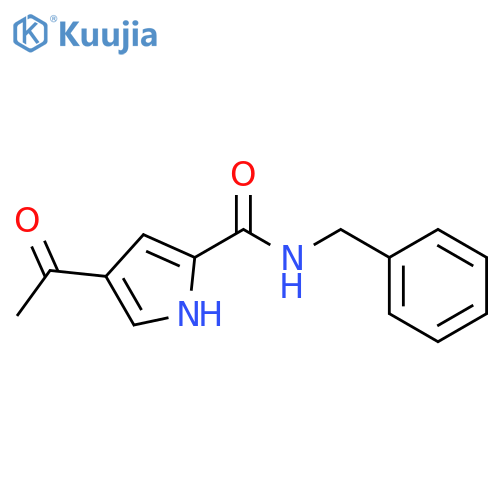 4-acetyl-N-benzyl-1H-pyrrole-2-carboxamide structure