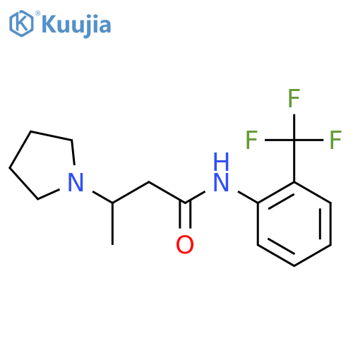 3-(1-Pyrrolidinyl)-N-[2-(trifluoromethyl)phenyl]butanamide structure