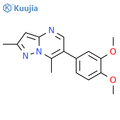 Pyrazolo[1,5-a]pyrimidine, 6-(3,4-dimethoxyphenyl)-2,7-dimethyl- structure