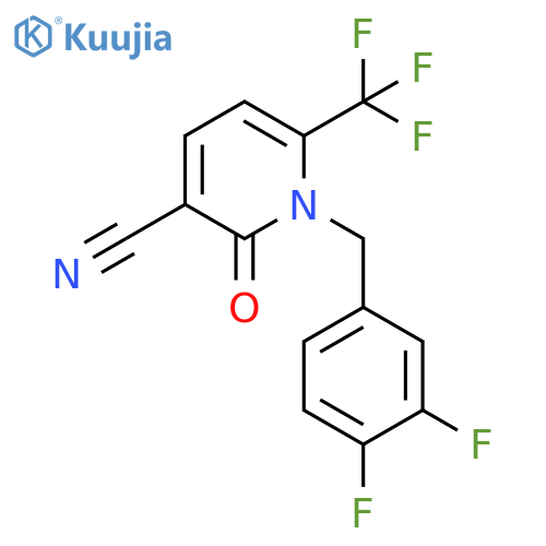 1-(3,4-DIFLUOROBENZYL)-2-OXO-6-(TRIFLUOROMETHYL)-1,2-DIHYDRO-3-PYRIDINECARBONITRILE structure