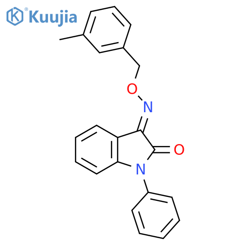 1-PHENYL-1H-INDOLE-2,3-DIONE 3-[O-(3-METHYLBENZYL)OXIME] structure
