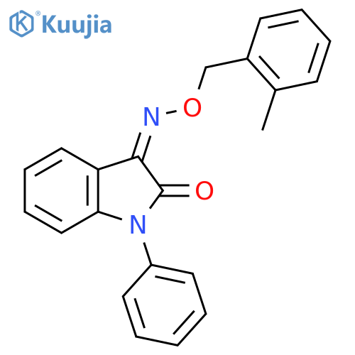 1-PHENYL-1H-INDOLE-2,3-DIONE 3-[O-(2-METHYLBENZYL)OXIME] structure