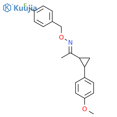 1-[2-(4-methoxyphenyl)cyclopropyl]-1-ethanone O-(4-fluorobenzyl)oxime structure