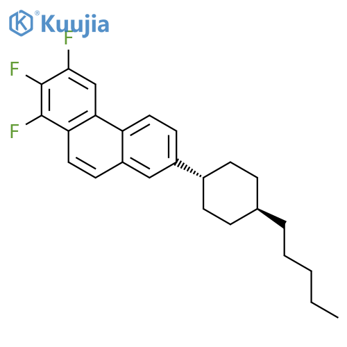 PHENANTHRENE, 1,2,3-TRIFLUORO-7-(TRANS-4-PENTYLCYCLOHEXYL)- structure
