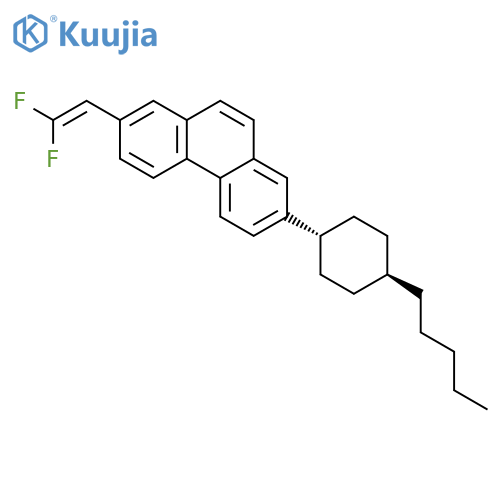 Phenanthrene, 2-(2,2-difluoroethenyl)-7-(trans-4-pentylcyclohexyl)- structure