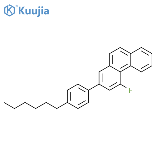 PHENANTHRENE, 4-FLUORO-2-(4-HEXYLPHENYL)- structure