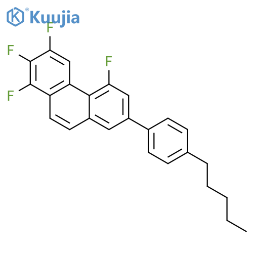 PHENANTHRENE, 1,2,3,5-TETRAFLUORO-7-(4-PENTYLPHENYL)- structure