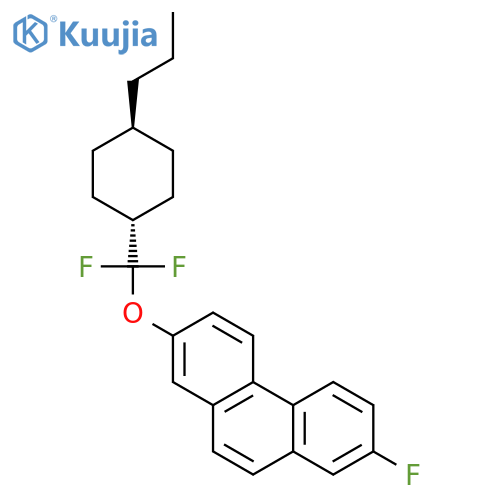 Phenanthrene, 2-[difluoro(trans-4-propylcyclohexyl)methoxy]-7-fluoro- structure