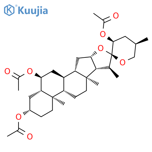 Spirostan-3,6,23-triol, triacetate, (3b,5a,6a,23S,25R)- structure