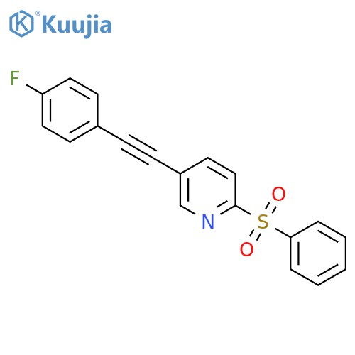 Pyridine, 5-[(4-fluorophenyl)ethynyl]-2-(phenylsulfonyl)- structure