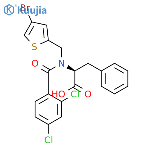 L-PHENYLALANINE, N-[(4-BROMO-2-THIENYL)METHYL]-N-(2,4-DICHLOROBENZOYL)- structure