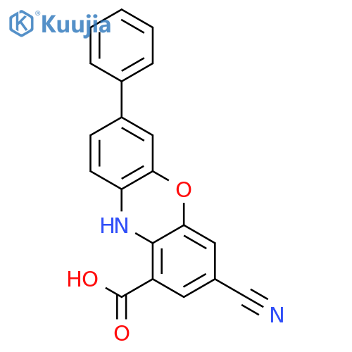 10H-Phenoxazine-1-carboxylic acid, 3-cyano-7-phenyl- structure