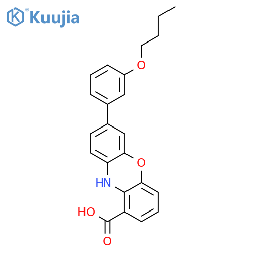 10H-PHENOXAZINE-1-CARBOXYLIC ACID, 7-(3-BUTOXYPHENYL)- structure