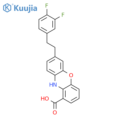 10H-Phenoxazine-1-carboxylic acid, 7-[2-(3,4-difluorophenyl)ethyl]- structure