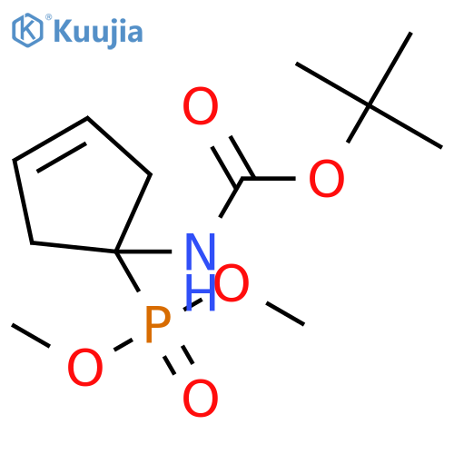 Carbamic acid, [1-(dimethoxyphosphinyl)-3-cyclopenten-1-yl]-,1,1-dimethylethyl ester (9CI) structure