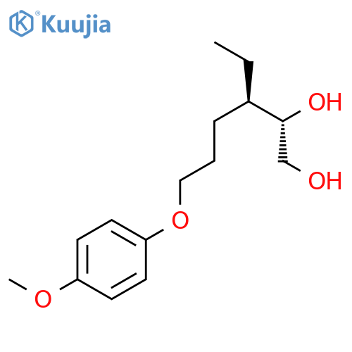 1,2-HEXANEDIOL, 3-ETHYL-6-(4-METHOXYPHENOXY)-, (2S,3R)- structure