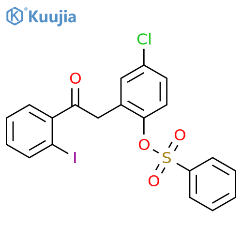 ETHANONE, 2-[5-CHLORO-2-[(PHENYLSULFONYL)OXY]PHENYL]-1-(2-IODOPHENYL)- structure