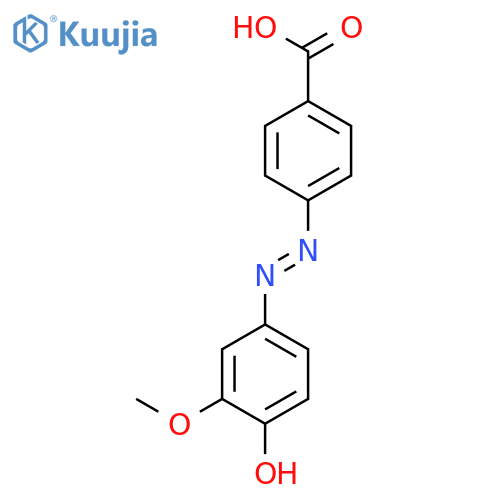 BENZOIC ACID, 4-[(4-HYDROXY-3-METHOXYPHENYL)AZO]- structure