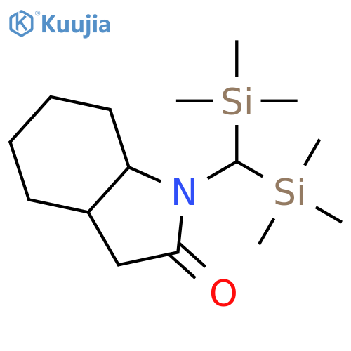2H-Indol-2-one, 1-[bis(trimethylsilyl)methyl]octahydro- structure