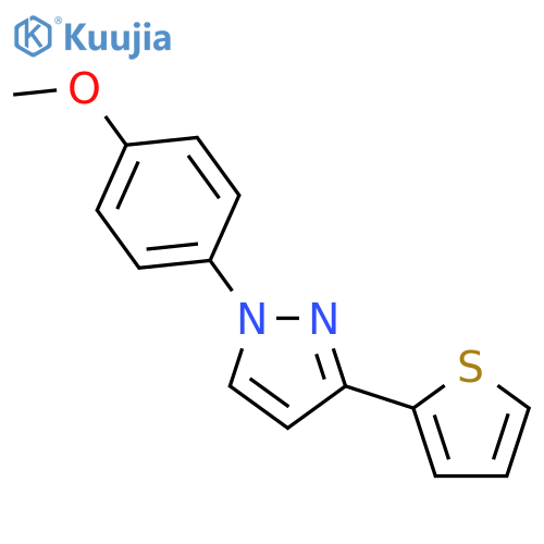 1H-PYRAZOLE, 1-(4-METHOXYPHENYL)-3-(2-THIENYL)- structure