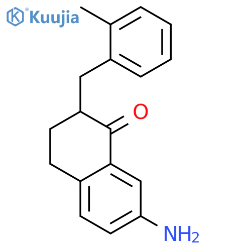 1(2H)-NAPHTHALENONE, 7-AMINO-3,4-DIHYDRO-2-[(2-METHYLPHENYL)METHYL]- structure