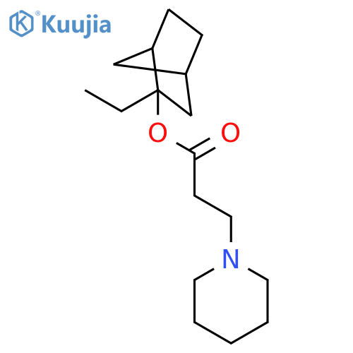 1-Piperidinepropanoic acid, 2-ethylbicyclo[2.2.1]hept-2-yl ester structure