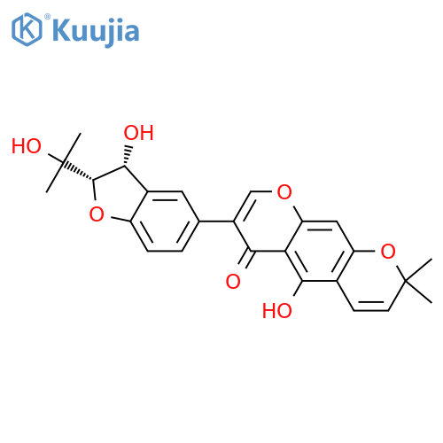 2-(1-Hydroxy-1-methylethyl)-3-hydroxy-2,3-dihydrofuranoalpinumisoflavone structure