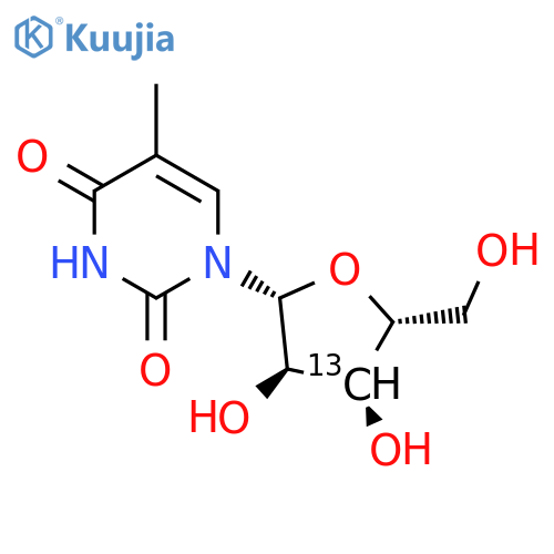 5-Methyluridine-3'-13C structure
