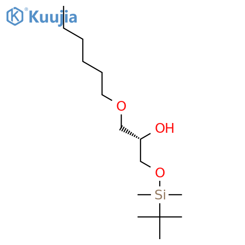 2-Propanol, 1-[[(1,1-dimethylethyl)dimethylsilyl]oxy]-3-(hexyloxy)-, (2S)- structure