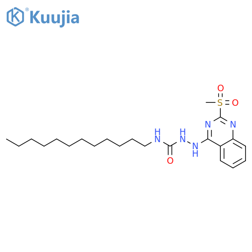 Hydrazinecarboxamide, N-dodecyl-2-[2-(methylsulfonyl)-4-quinazolinyl]- structure