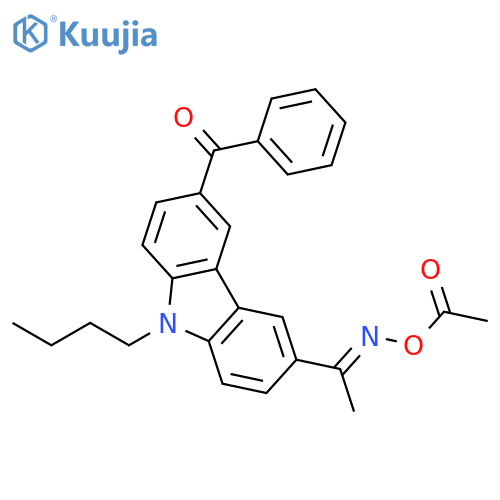 Ethanone, 1-(6-benzoyl-9-butyl-9H-carbazol-3-yl)-, 1-(O-acetyloxime) structure