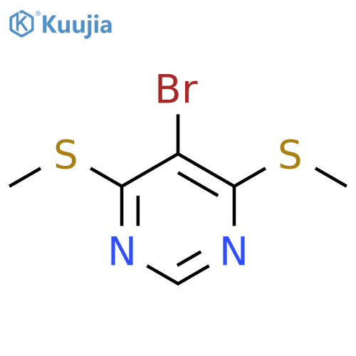 Pyrimidine,5-bromo-4,6-bis(methylthio)- structure