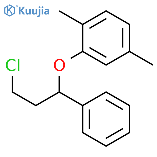 BENZENE, 2-(3-CHLORO-1-PHENYLPROPOXY)-1,4-DIMETHYL- structure