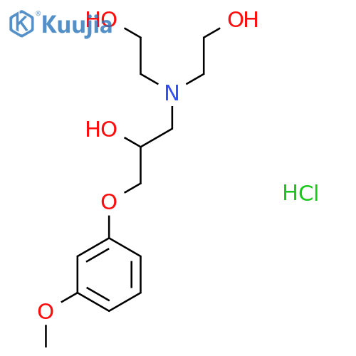 1-bis(2-hydroxyethyl)amino-3-(3-methoxyphenoxy)propan-2-ol hydrochloride structure