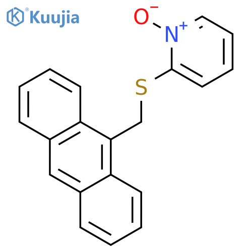Pyridine, 2-[(9-anthracenylmethyl)thio]-, 1-oxide structure
