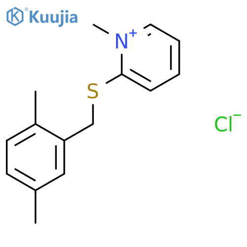 PYRIDINIUM, 2-[[(2,5-DIMETHYLPHENYL)METHYL]THIO]-1-METHYL-, CHLORIDE structure