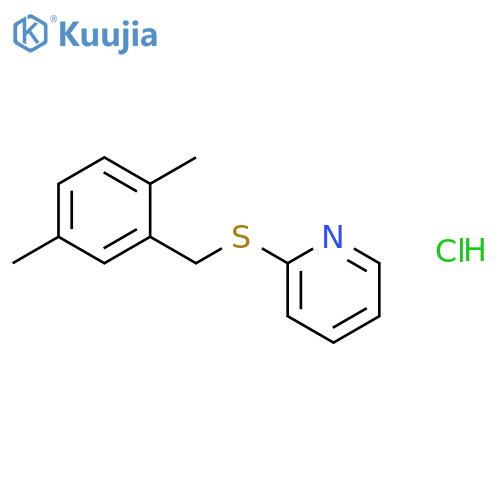 Pyridine, 2-[[(2,5-dimethylphenyl)methyl]thio]-, hydrochloride structure