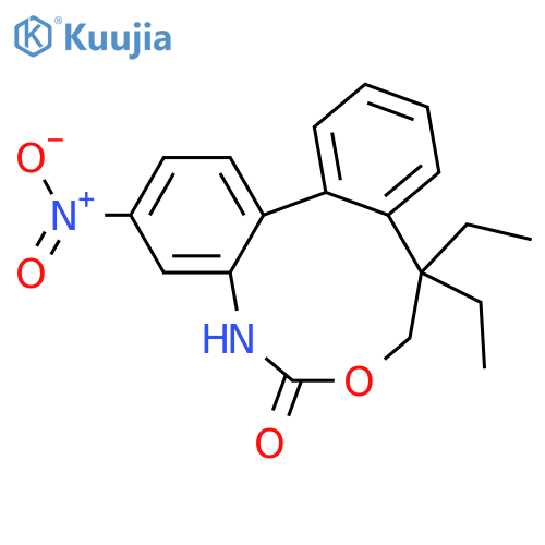 DIBENZ[D,F][1,3]OXAZONIN-6(5H)-ONE, 9,9-DIETHYL-8,9-DIHYDRO-3-NITRO- structure